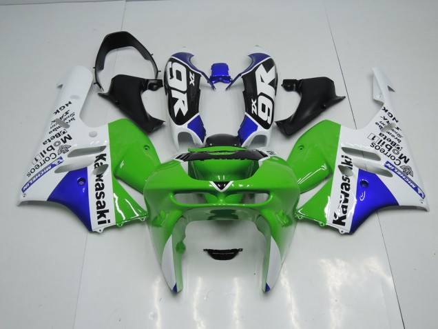 Discount 1994-1997 Green White Kawasaki ZX9R Motorcycle Fairings Kits UK Discount 1994-1997 Green White Kawasaki ZX9R Motorcycle Fairings Kits UK