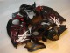 Discount 1996-2007 Black Red Flame Suzuki GSXR 1300 Hayabusa Motorbike Fairing UK