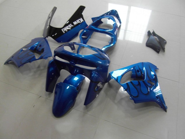 Discount 1998-1999 Blue Black Flame Kawasaki ZX9R Motorbike Fairing UK Discount 1998-1999 Blue Black Flame Kawasaki ZX9R Motorbike Fairing UK