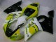 Discount 1998-2002 Yellow White Yamaha YZF R6 Motorcycle Fairings Kits UK