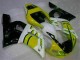 Discount 1998-2002 Yellow White Yamaha YZF R6 Motorcycle Fairings Kits UK