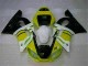 Discount 1998-2002 Yellow White Yamaha YZF R6 Motorcycle Fairings Kits UK