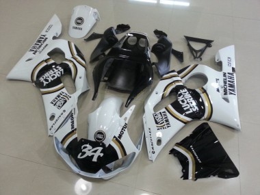 Discount 1998-2002 White Black Yamaha YZF R6 Motorcycle Fairing UK