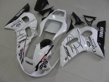 Discount 1998-2002 White Black Corona Yamaha YZF R6 Motorcycle Fairing Kits UK