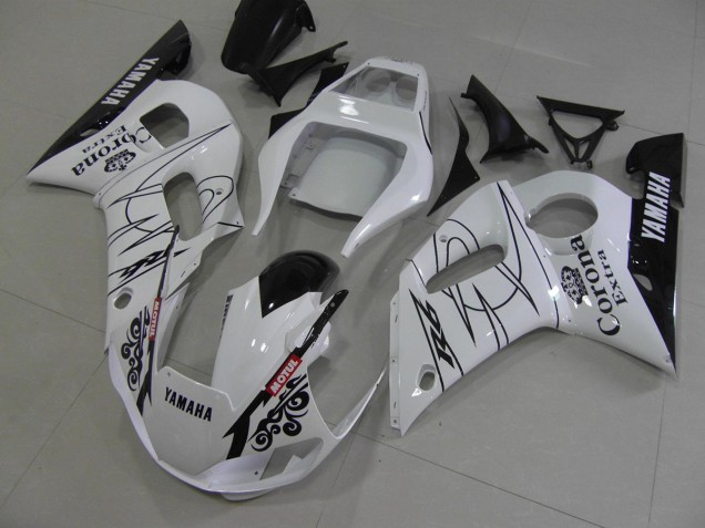 Discount 1998-2002 White Black Corona Yamaha YZF R6 Motorcycle Fairing Kits UK Discount 1998-2002 White Black Corona Yamaha YZF R6 Motorcycle Fairing Kits UK