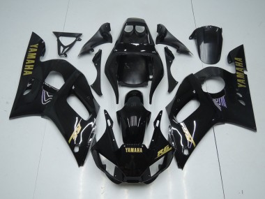 Discount 1998-2002 Glossy Black Gold Sticker Yamaha YZF R6 Bike Fairings UK