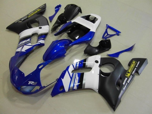 Discount 1998-2002 Blue White and Black Yamaha YZF R6 Motorcylce Fairings UK Discount 1998-2002 Blue White and Black Yamaha YZF R6 Motorcylce Fairings UK