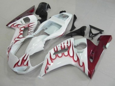 Discount 1998-2002 Red Flame Yamaha YZF R6 Motorcycle Fairing UK