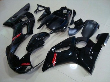 Discount 1998-2002 Glossy Black Red Decals Yamaha YZF R6 Motorcycle Fairings Kits UK