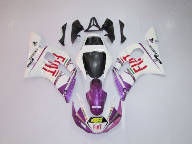 Discount 1998-2002 White Purple Fiat 46 Yamaha YZF R6 Motor Fairings UK Discount 1998-2002 White Purple Fiat 46 Yamaha YZF R6 Motor Fairings UK