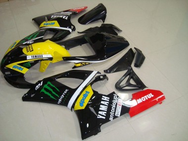 Discount 2000-2001 Yellow Monster Yamaha YZF R1 Motorcycle Fairings Kits UK