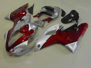 Discount 2000-2001 Red and Silver Yamaha YZF R1 Replacement Motorcycle Fairings UK