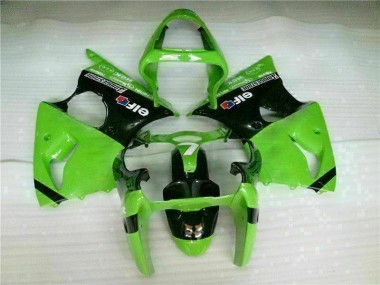 Discount 2000-2002 Green Black Kawasaki ZX6R Bike Fairings UK