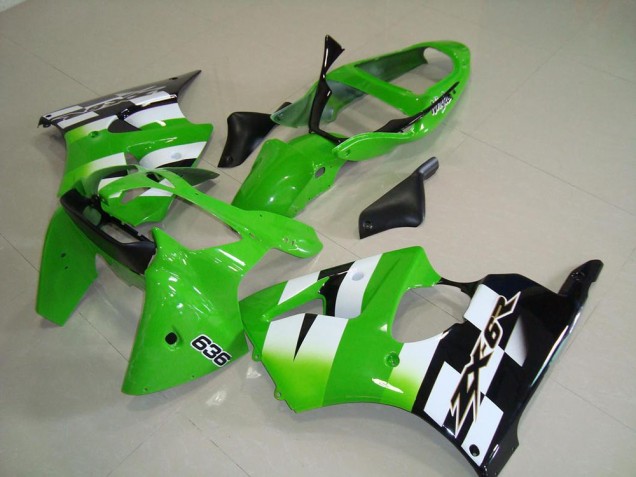 Discount 2000-2002 Green Black Kawasaki ZX6R Bike Fairing Kit UK Discount 2000-2002 Green Black Kawasaki ZX6R Bike Fairing Kit UK