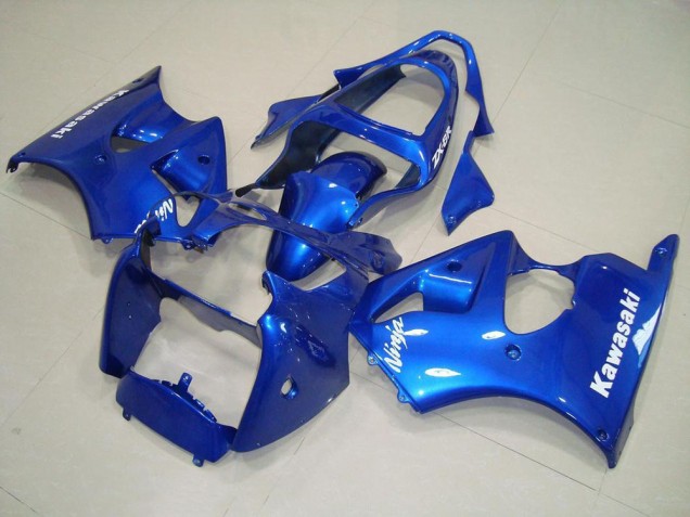 Discount 2000-2002 Blue with White Decals Kawasaki ZX6R Motorcycle Replacement Fairings UK Discount 2000-2002 Blue with White Decals Kawasaki ZX6R Motorcycle Replacement Fairings UK