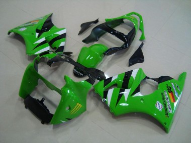 Discount 2000-2002 Green Black Kawasaki ZX6R Motor Fairings UK