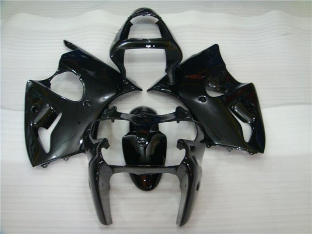 Discount 2000-2002 Glossy Black Kawasaki ZX6R Motorbike Fairing Kits UK