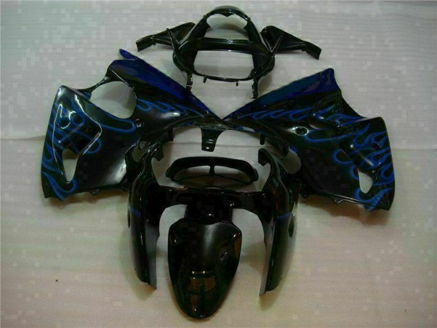 Discount 2000-2002 Black with Blue Flame Kawasaki ZX6R Motorbike Fairings UK Discount 2000-2002 Black with Blue Flame Kawasaki ZX6R Motorbike Fairings UK