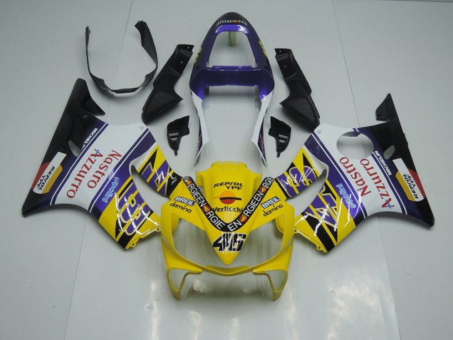 Discount 2001-2003 Yellow White Nastro Azzurro Honda CBR600 F4i Motorbike Fairing UK Discount 2001-2003 Yellow White Nastro Azzurro Honda CBR600 F4i Motorbike Fairing UK