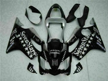 Discount 2001-2003 Black White Seven Stars Honda CBR600 F4i Bike Fairing UK
