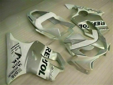 Discount 2001-2003 White Silver Honda CBR600 F4i Motorbike Fairing Kits UK