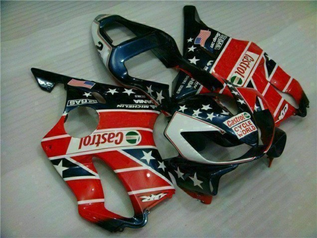 Discount 2001-2003 Red White Blue Castrol Cycle World Honda CBR600 F4i Motorcycle Fairings Kits UK Discount 2001-2003 Red White Blue Castrol Cycle World Honda CBR600 F4i Motorcycle Fairings Kits UK