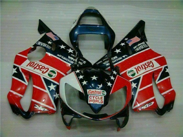 Discount 2001-2003 Red White Blue Castrol Cycle World Honda CBR600 F4i Motorcycle Fairings Kits UK Discount 2001-2003 Red White Blue Castrol Cycle World Honda CBR600 F4i Motorcycle Fairings Kits UK
