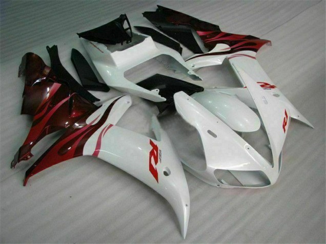 Discount 2002-2003 White Yamaha YZF R1 Bike Fairing Kit UK