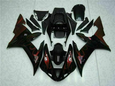 Discount 2002-2003 Black Yamaha YZF R1 Motorcyle Fairings UK