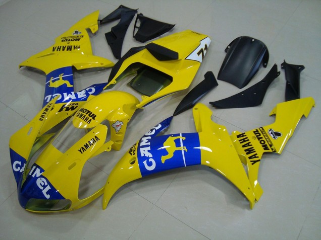 Discount 2002-2003 Blue Yellow Yamaha YZF R1 Motorcylce Fairings UK