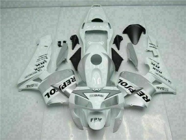 Discount 2003-2004 White Silver Repsol Honda CBR600RR Replacement Fairings UK