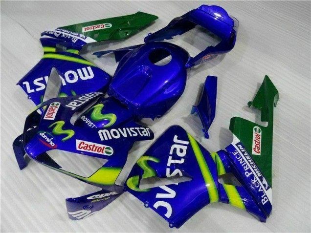 Discount 2003-2004 Blue Green Movistar Castrol Honda CBR600RR Motorbike Fairing UK Discount 2003-2004 Blue Green Movistar Castrol Honda CBR600RR Motorbike Fairing UK