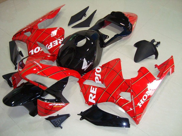 Discount 2003-2004 Black Spider Man Repsol Honda CBR600RR Motorcycle Fairing Kits UK