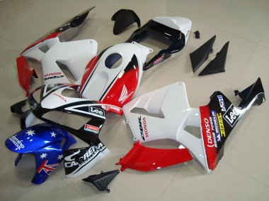 Discount 2003-2004 White Black Red Lee Honda CBR600RR Motorcycle Fairing Kit UK