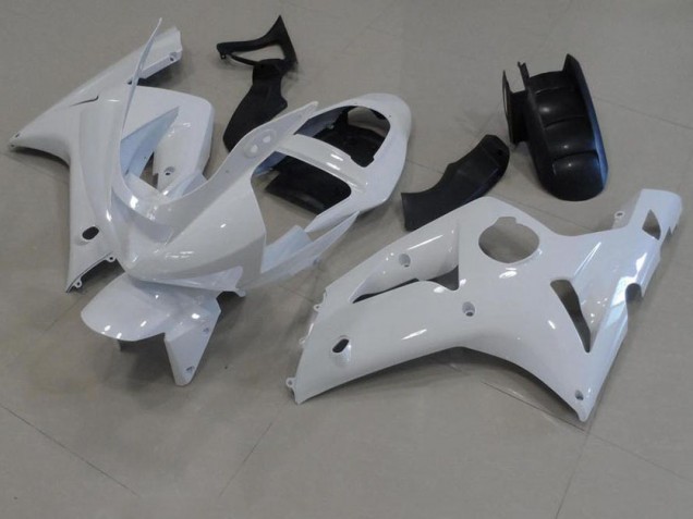 Discount 2003-2004 White Kawasaki ZX6R Bike Fairings UK Discount 2003-2004 White Kawasaki ZX6R Bike Fairings UK