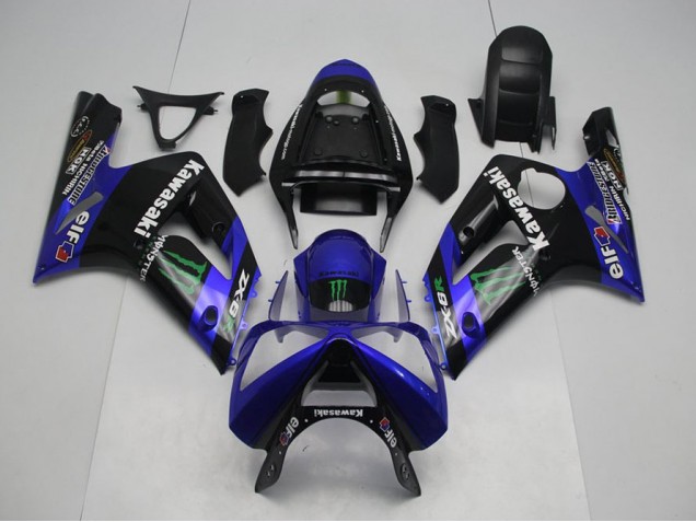 Discount 2003-2004 Blue Monster Kawasaki ZX6R Motorbike Fairing UK