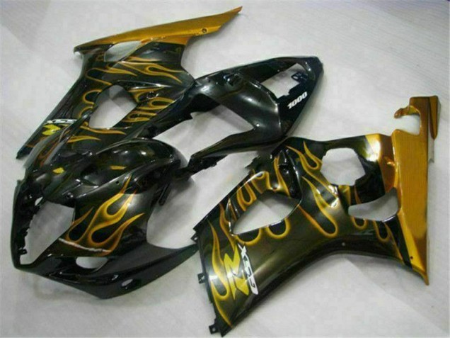 Discount 2003-2004 Gold Black Suzuki GSXR 1000 Motorcycle Fairing Kit UK Discount 2003-2004 Gold Black Suzuki GSXR 1000 Motorcycle Fairing Kit UK