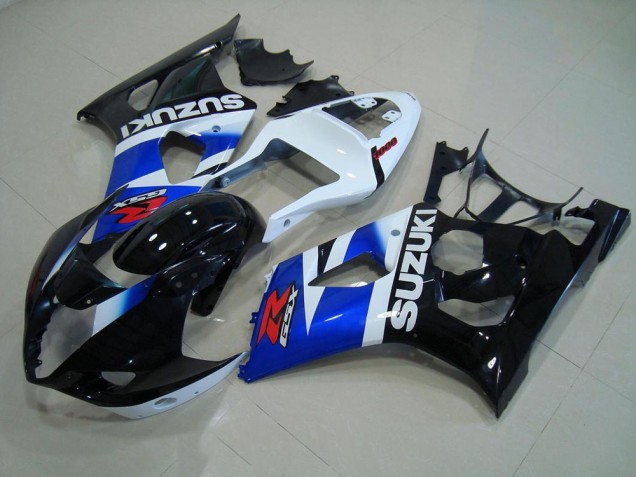 Discount 2003-2004 Black Blue White Suzuki GSXR 1000 Motorcycle Fairing Kit UK Discount 2003-2004 Black Blue White Suzuki GSXR 1000 Motorcycle Fairing Kit UK