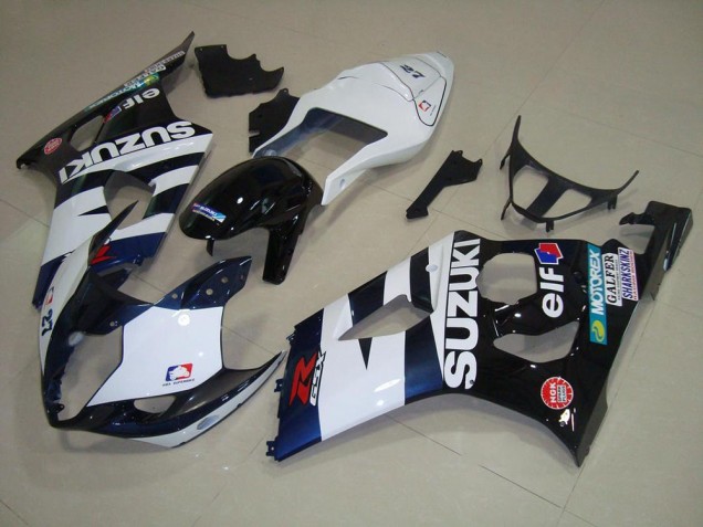 Discount 2003-2004 White Black Elf Suzuki GSXR 1000 Motorcycle Fairing Kit UK Discount 2003-2004 White Black Elf Suzuki GSXR 1000 Motorcycle Fairing Kit UK