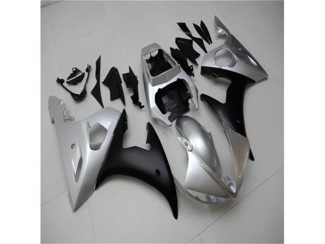 Discount 2003-2005 Silver Black Yamaha YZF R6 Motorcylce Fairings UK Discount 2003-2005 Silver Black Yamaha YZF R6 Motorcylce Fairings UK