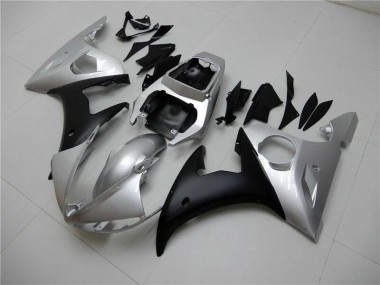 Discount 2003-2005 Silver Black Yamaha YZF R6 Motorcylce Fairings UK