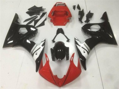 Discount 2003-2005 Red Black White Yamaha YZF R6 Motorbike Fairings UK