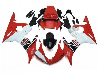 Discount 2003-2005 Red White Black Yamaha YZF R6 Motorcycle Fairings Kits UK