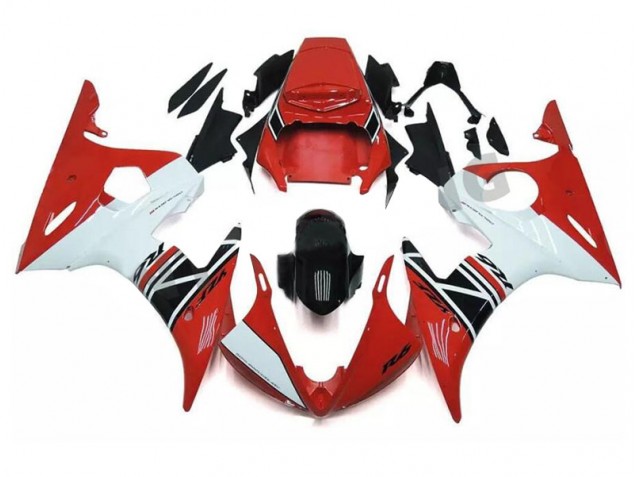 Discount 2003-2005 Red White Black Yamaha YZF R6 Motorcycle Fairings Kits UK Discount 2003-2005 Red White Black Yamaha YZF R6 Motorcycle Fairings Kits UK