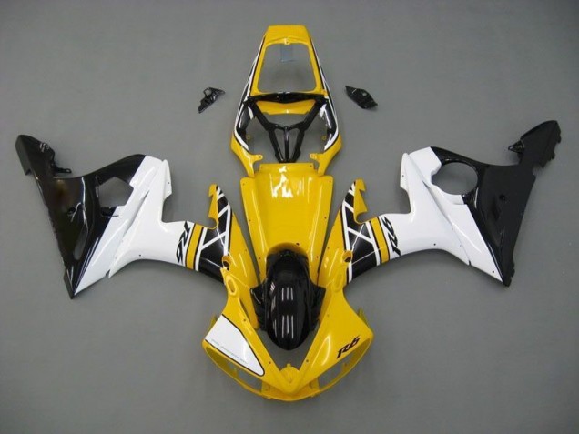 Discount 2003-2005 Yellow White Black Yamaha YZF R6 Moto Fairings UK