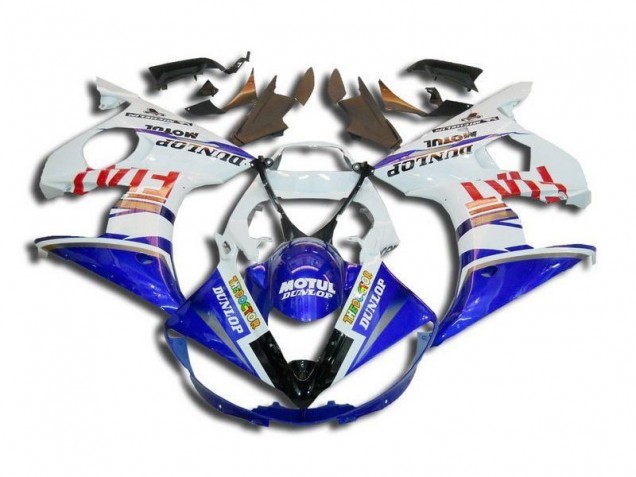 Discount 2003-2005 White Blue Fiat Motul Dunlop Yamaha YZF R6 Bike Fairings UK Discount 2003-2005 White Blue Fiat Motul Dunlop Yamaha YZF R6 Bike Fairings UK