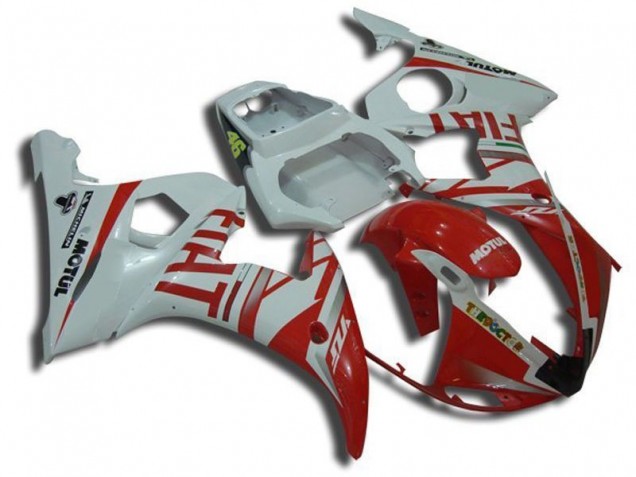 Discount 2003-2005 White Motul Red Fiat Yamaha YZF R6 Replacement Motorcycle Fairings UK Discount 2003-2005 White Motul Red Fiat Yamaha YZF R6 Replacement Motorcycle Fairings UK