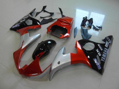 Discount 2003-2005 Orange Silver Black Yamaha YZF R6 Bike Fairings UK