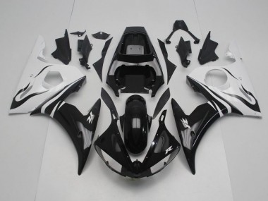 Discount 2003-2005 Black and White Yamaha YZF R6 Motor Bike Fairings UK
