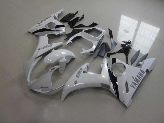 Discount 2003-2005 White and Grey Decals Yamaha YZF R6 Bike Fairing Kit UK Discount 2003-2005 White and Grey Decals Yamaha YZF R6 Bike Fairing Kit UK